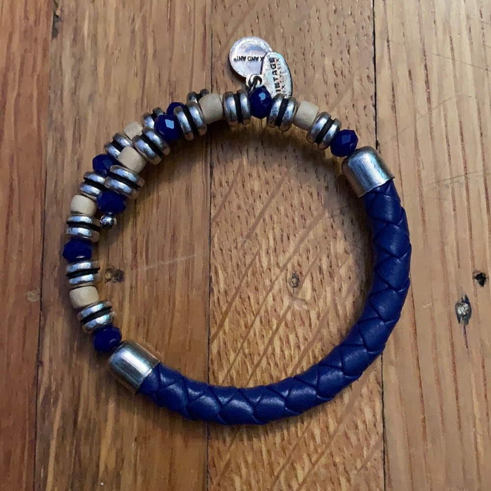 Alex and Ani blue beaded bracelet